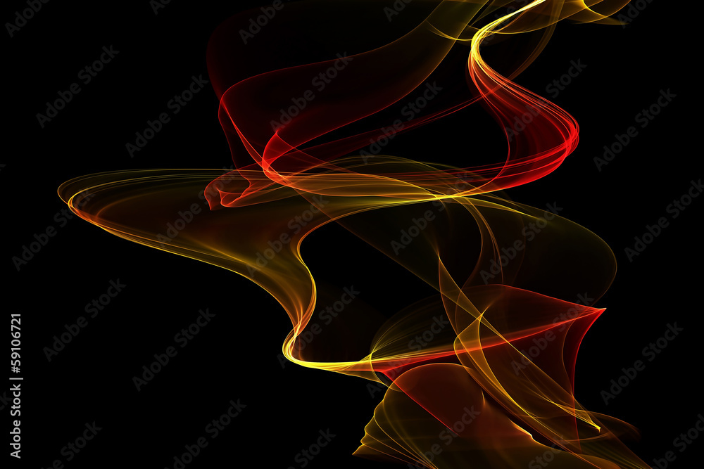 Naklejka premium abstract twisted flame