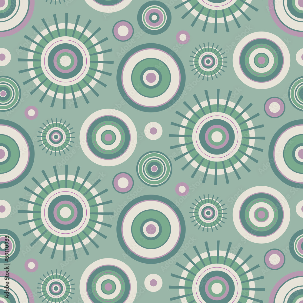 retro circles abstract pattern