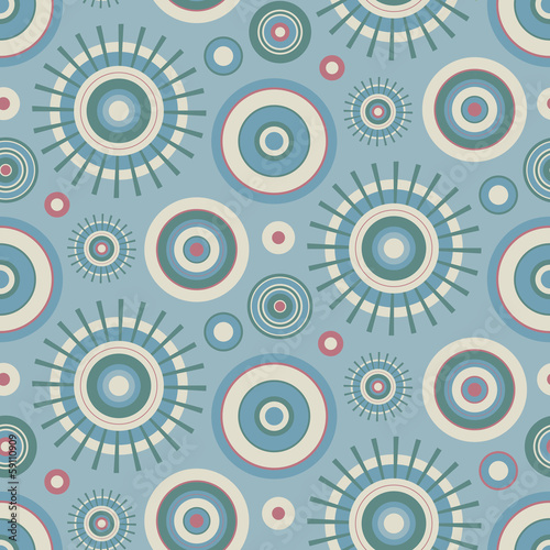 retro circles abstract pattern
