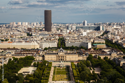 Aerial View on Champ de Mars from the Eiffel Tower  Paris  Franc