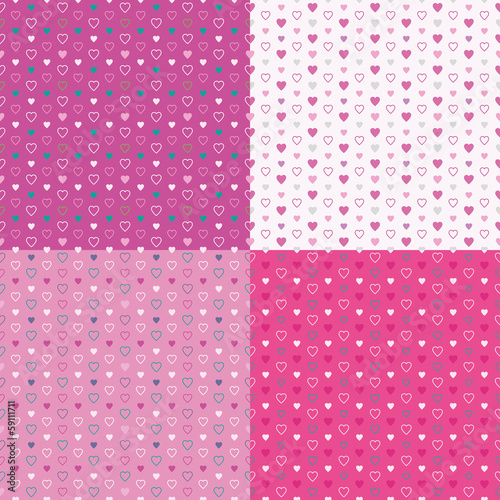 colorful hearts pattern collection