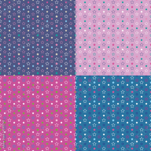 colorful stars pattern collection