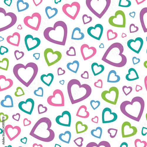 lovely colorful hearts pattern