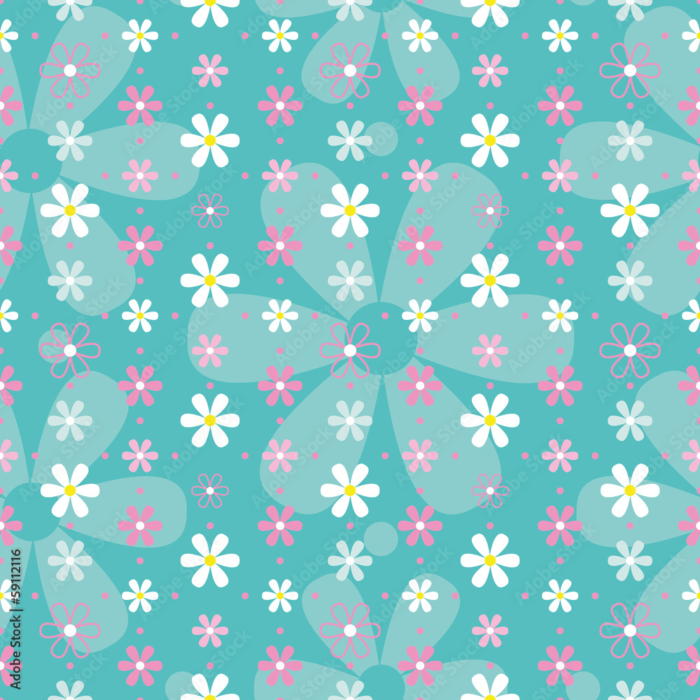 blue pink and white flowers pattern blue pink and white flowers pattern