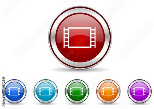 movie icon vector set