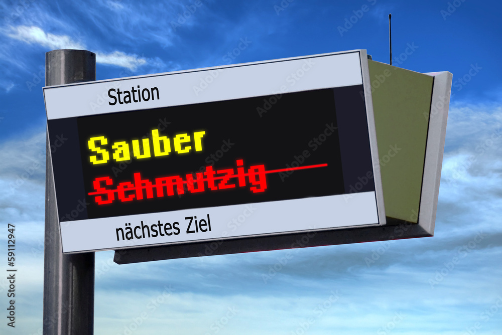 Anzeigetafel 3 - Sauber