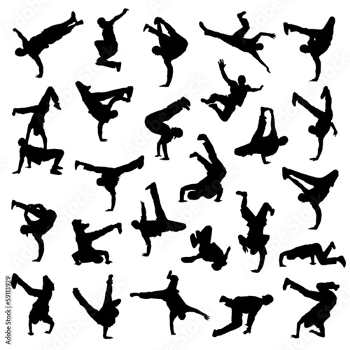 Break Dance silhouettes