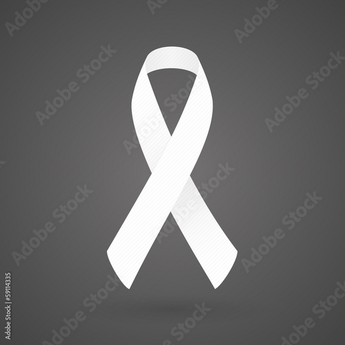 White awareness ribbon