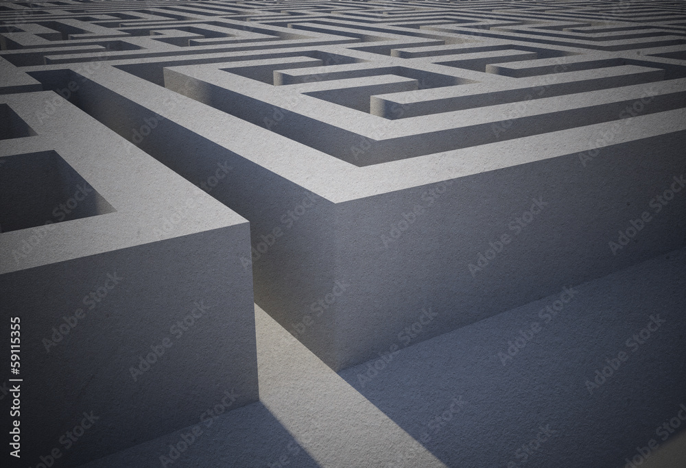 Entrance to difficult maze puzzle Entrance to difficult maze puzzle