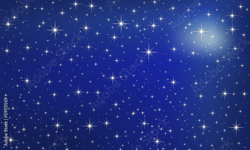 Blue background with stars