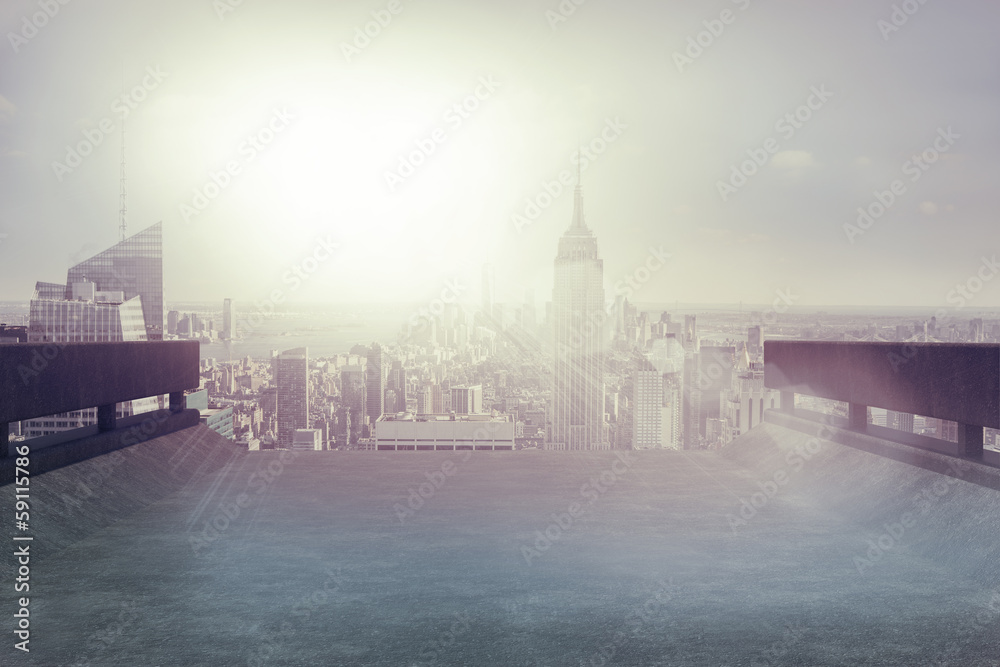Fototapeta premium Cityscape on the horizon