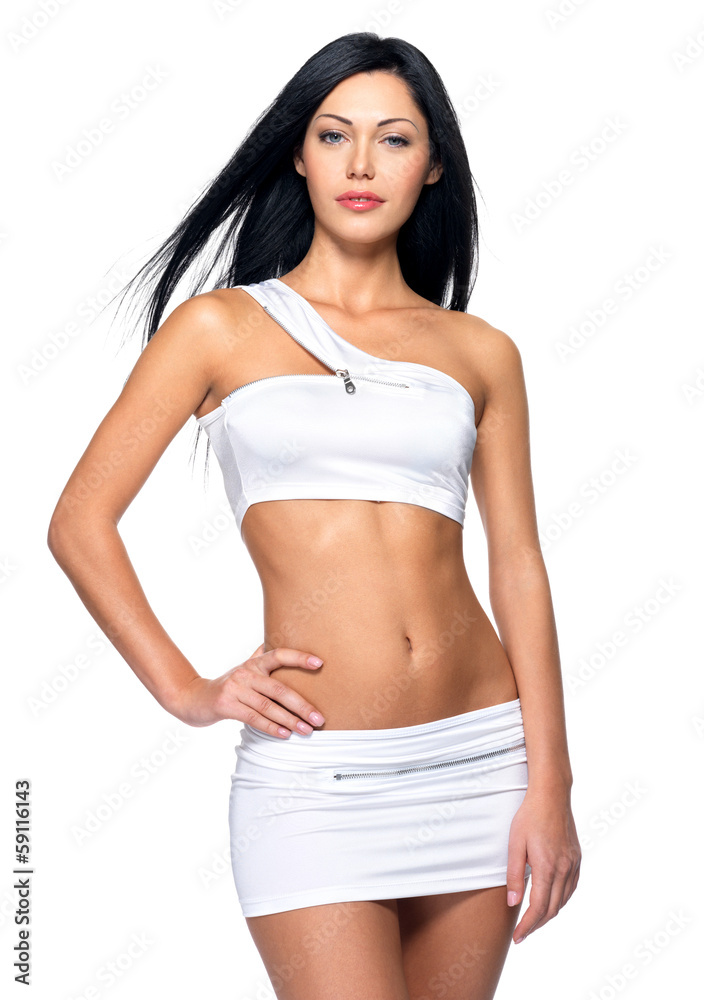 Beautiful woman with sporty slim body Beautiful woman with sporty slim body