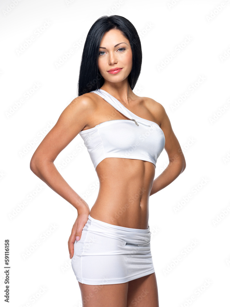 Beautiful woman with sporty slim body Beautiful woman with sporty slim body