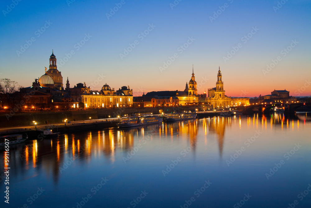 Abend in Dresden