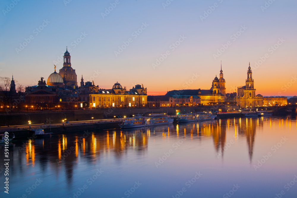 Abend in Dresden