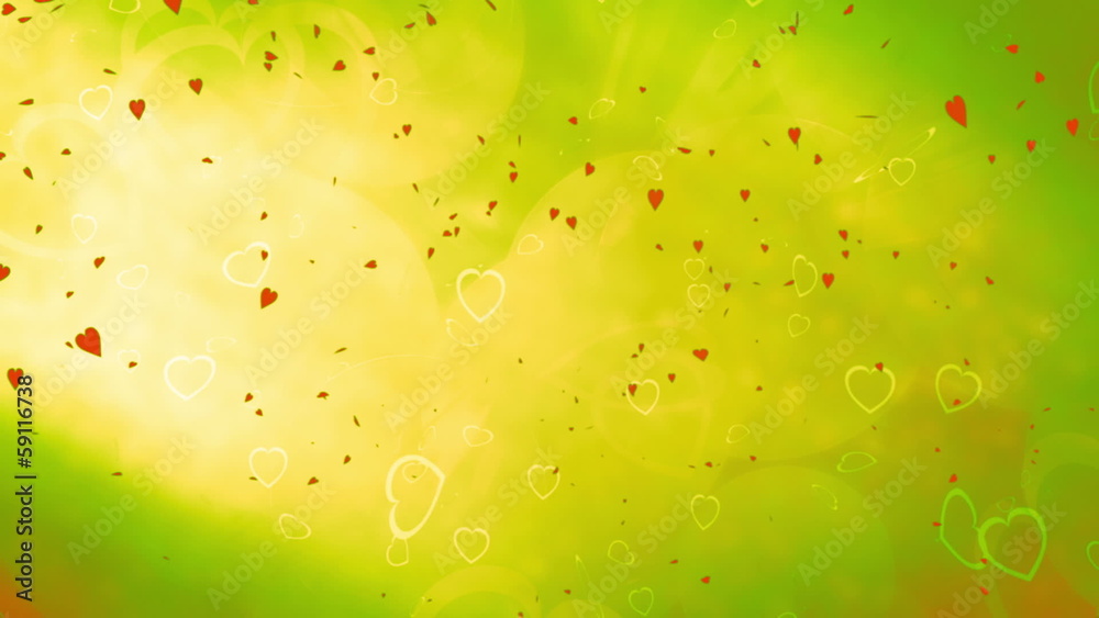 Hearts Red and Green Loop