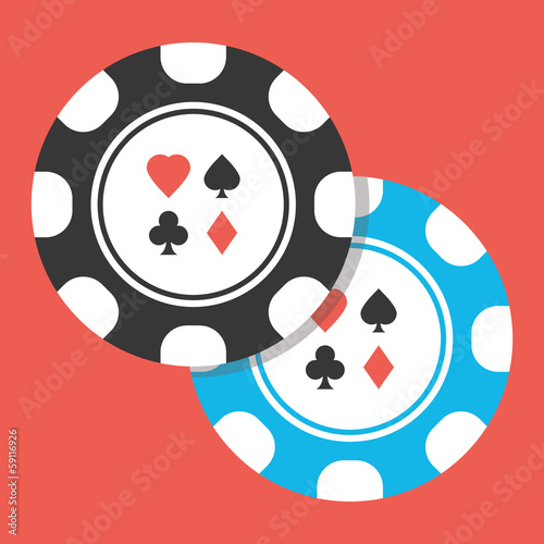 Vector Two Poker Chips Icon