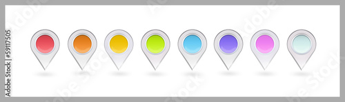 Colorful pointer over white background. Free Download Colorful pointer over white background. - GFXLoad