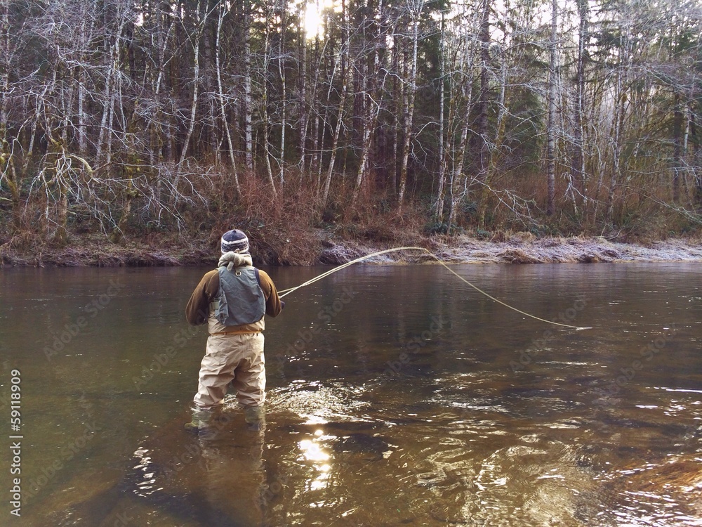 Fly Fishing in Cold Weather in Oregon for Steelhead