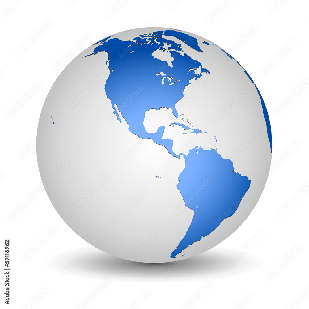 White and Blue globe