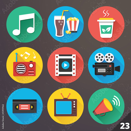 Vector Icons for Web and Mobile Applications. Set 23.
