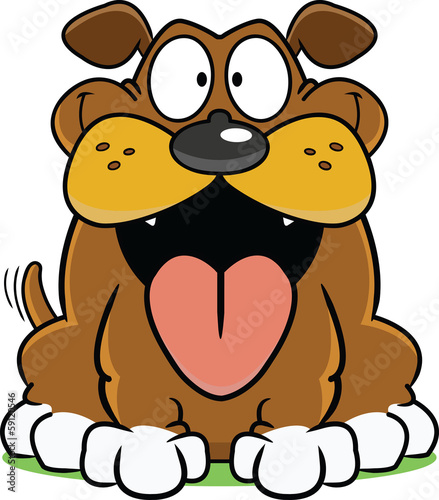 Happy Cartoon Dog Vector