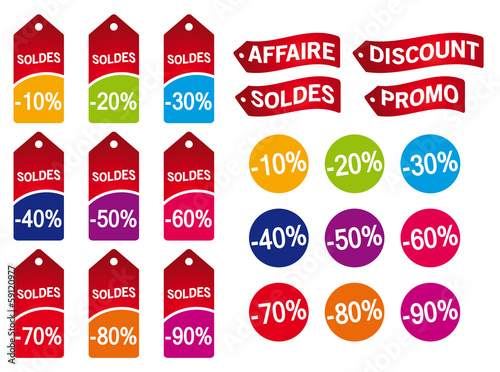 PLANCHE ETIQUETTES SOLDES 2