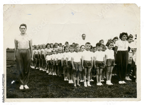 CIRCA 1950 - children in the exercise