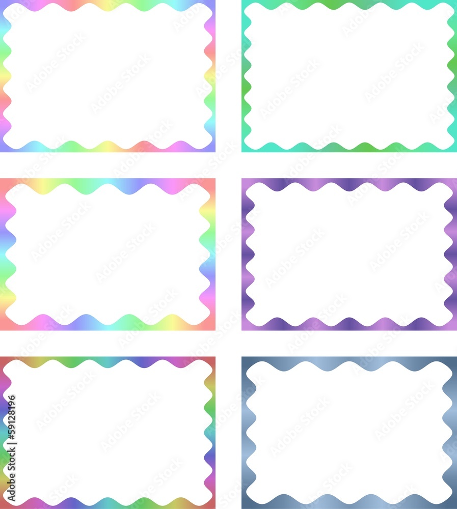 Multi colored frame collection Multi colored frame collection