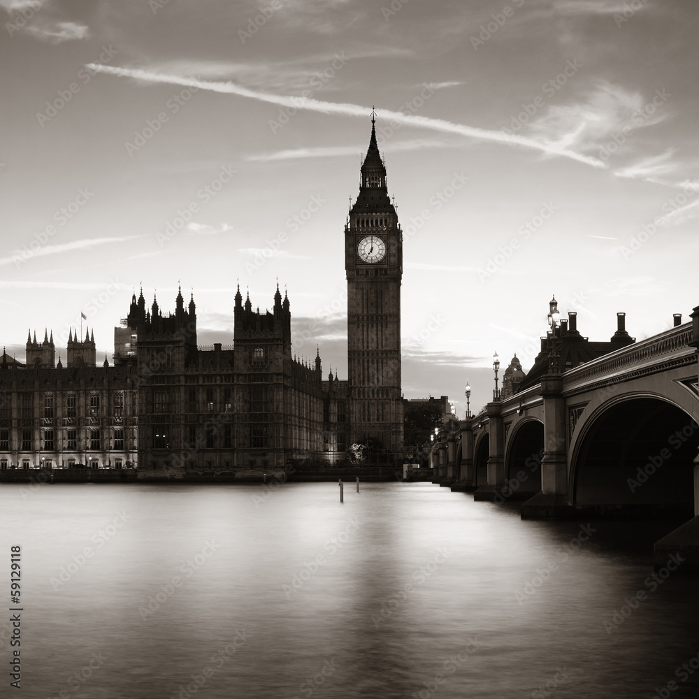 London at dusk