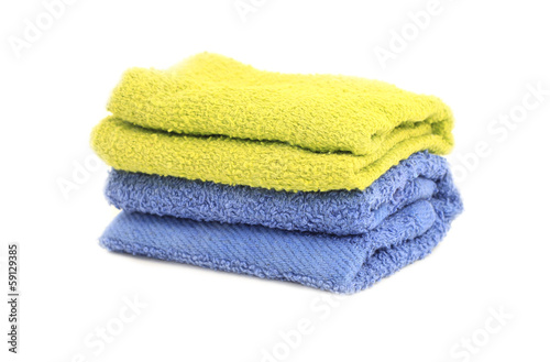 Towel over white background