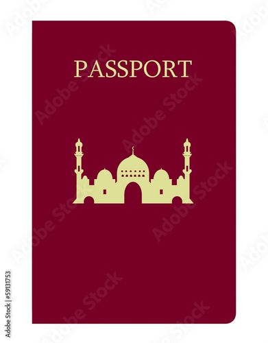 Mosquée dans un passeport