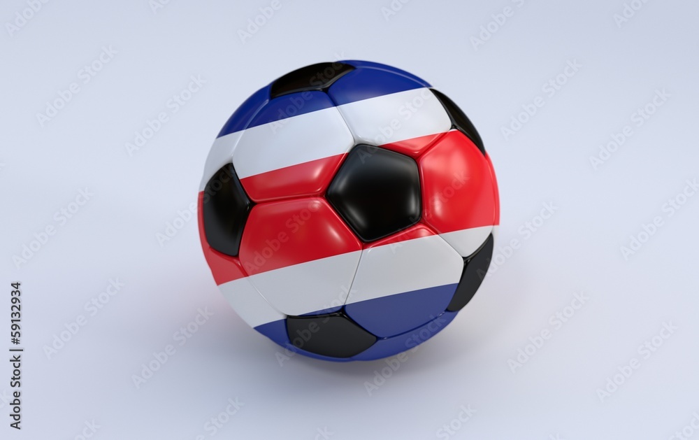 Soccer ball with Costa Rica flag Soccer ball with Costa Rica flag