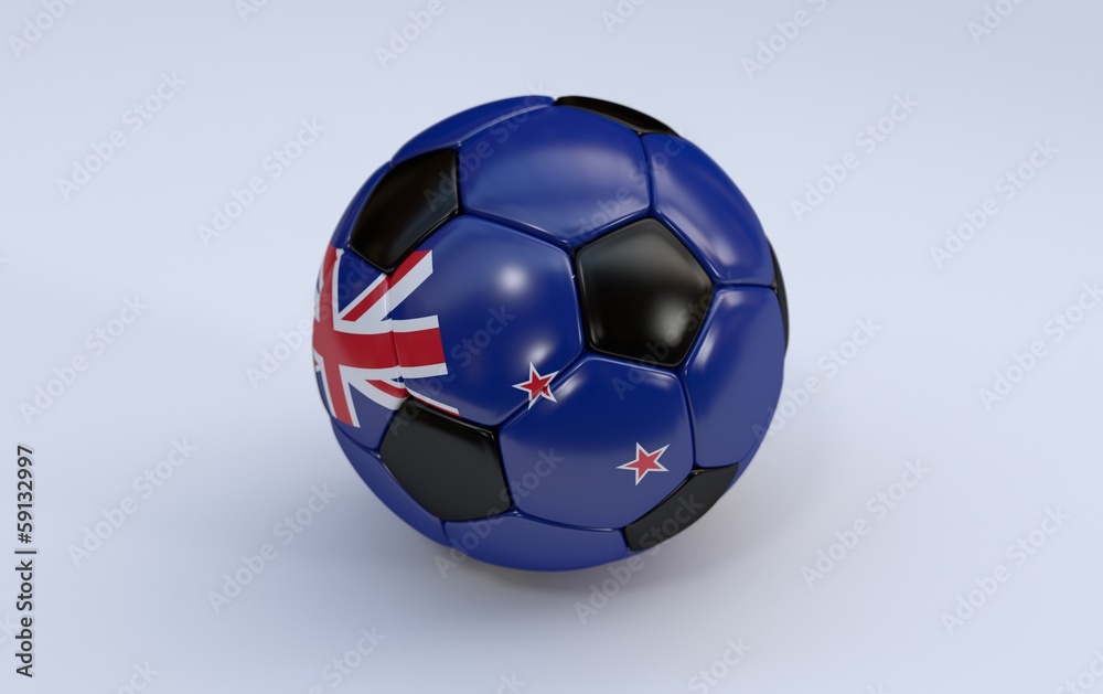 Soccer ball with New Zealand flag Soccer ball with New Zealand flag
