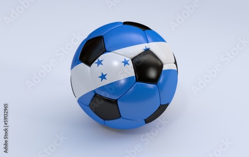 Fototapeta Naklejka Na Ścianę i Meble -  Soccer ball with Honduras flag