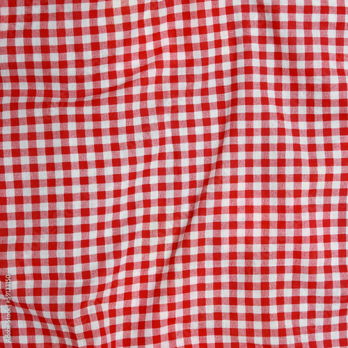 Abstract background texture of a red and white fabric