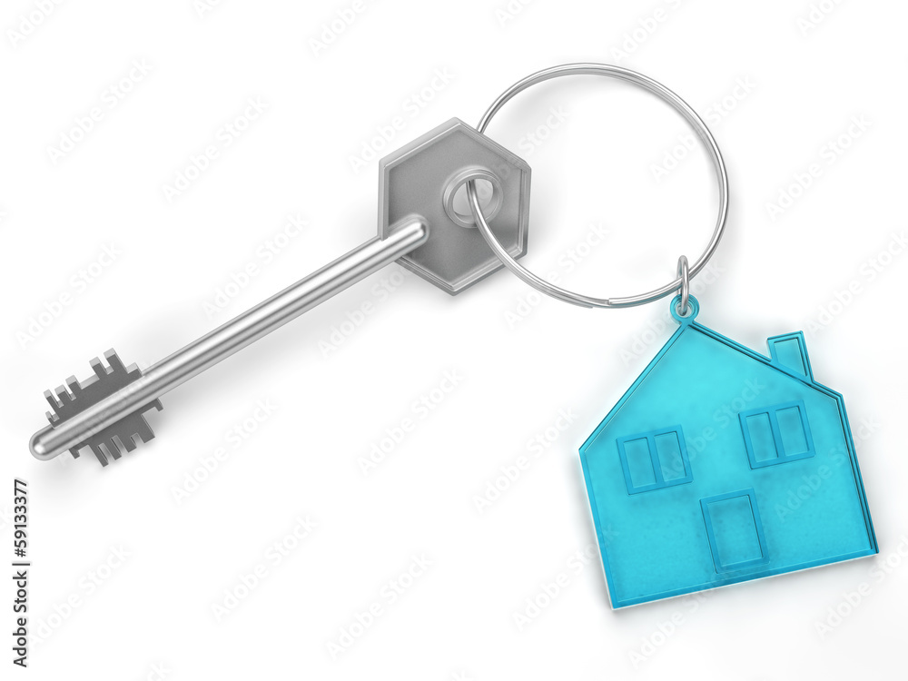 House key isolated on white House key isolated on white