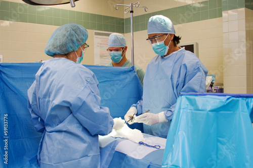Surgical suite with health team