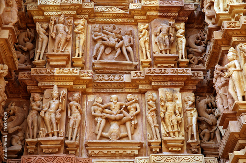 Group Sex Figures in Kama Sutra Temples in India photo