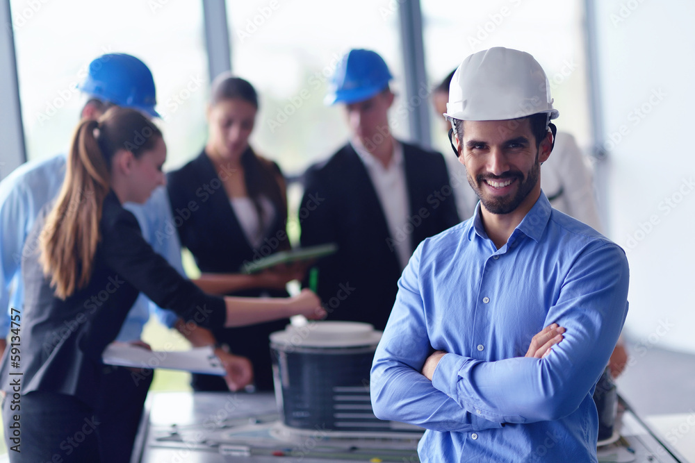 business people and engineers on meeting business people and engineers on meeting