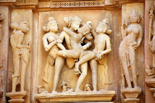 Group Sex Figures in Kama Sutra Temples in India