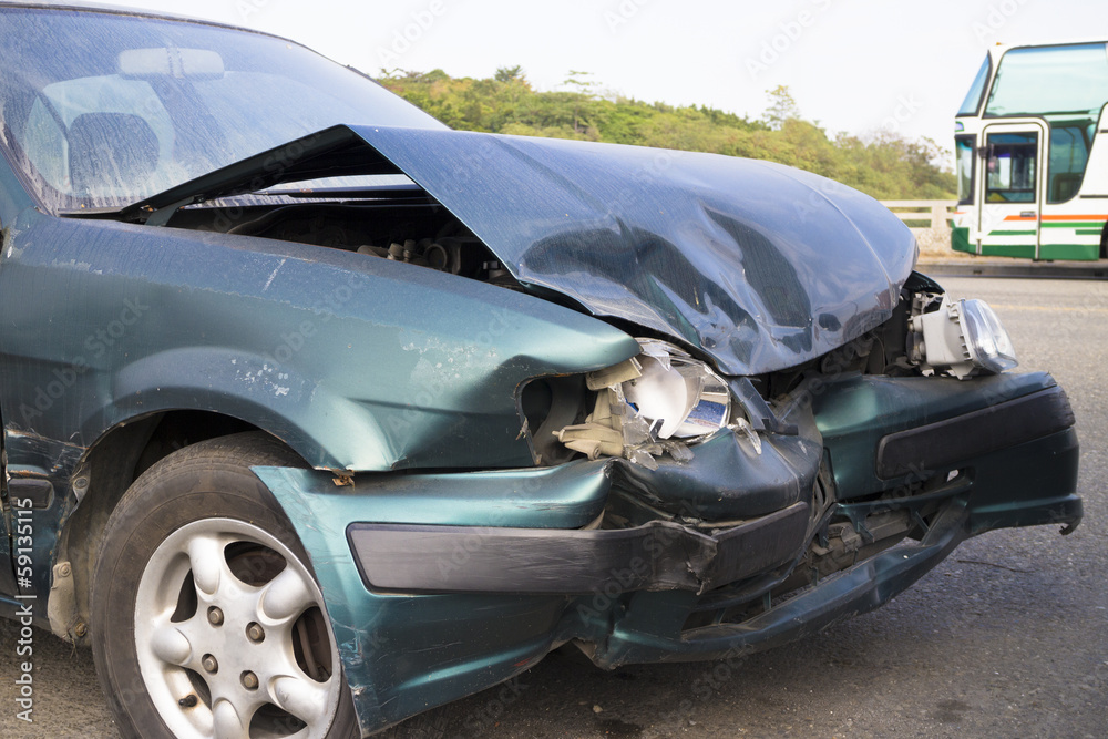 Car accident for insurance concept