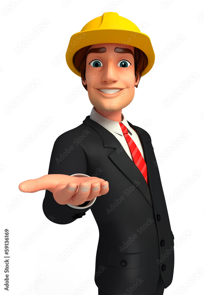 Young Business man on a presentation Young Business man on a presentation