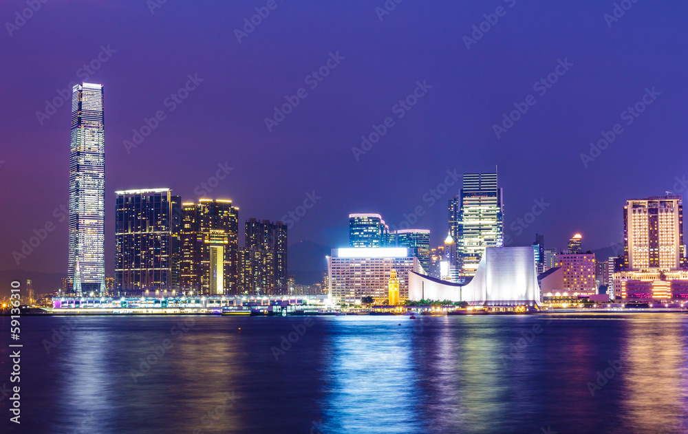 Kowloon at night