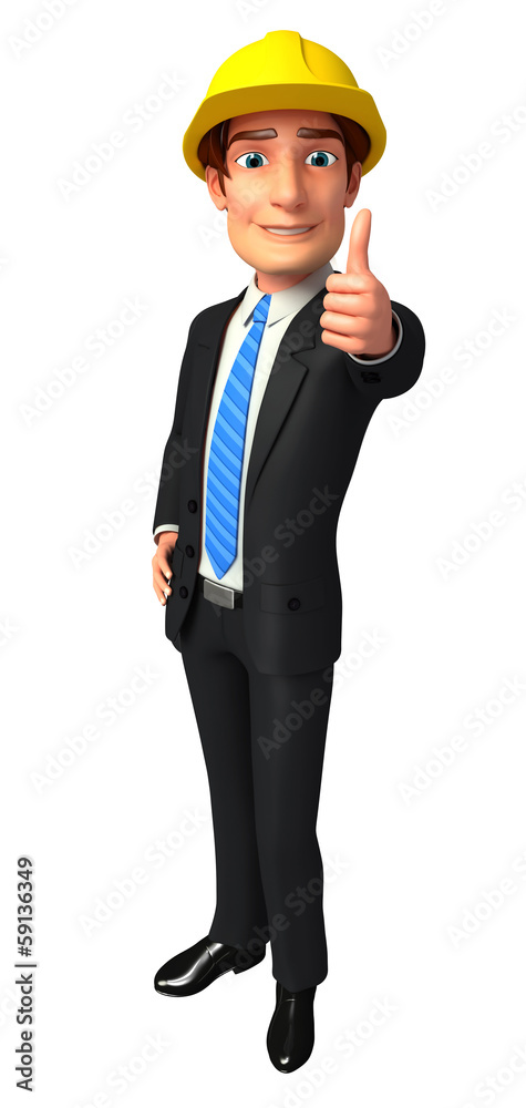 engineer with thumbs up engineer with thumbs up