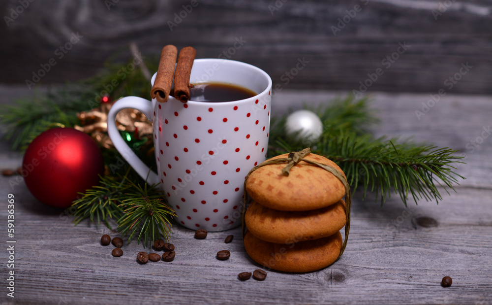Coffee and cookies for Christmas morning Coffee and cookies for Christmas morning