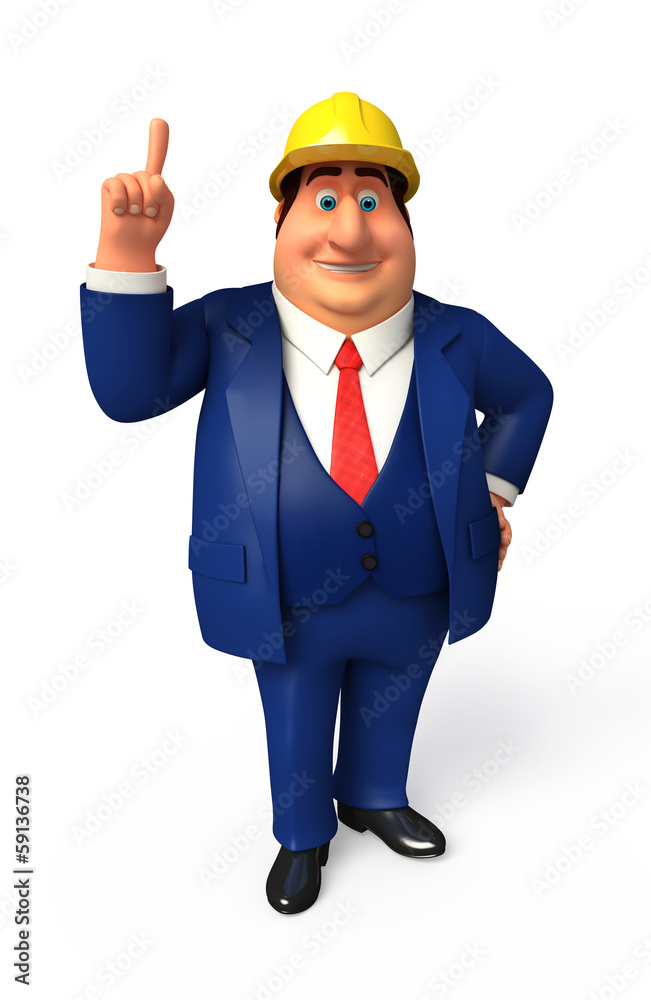 Young Business man on a pointing Young Business man on a pointing