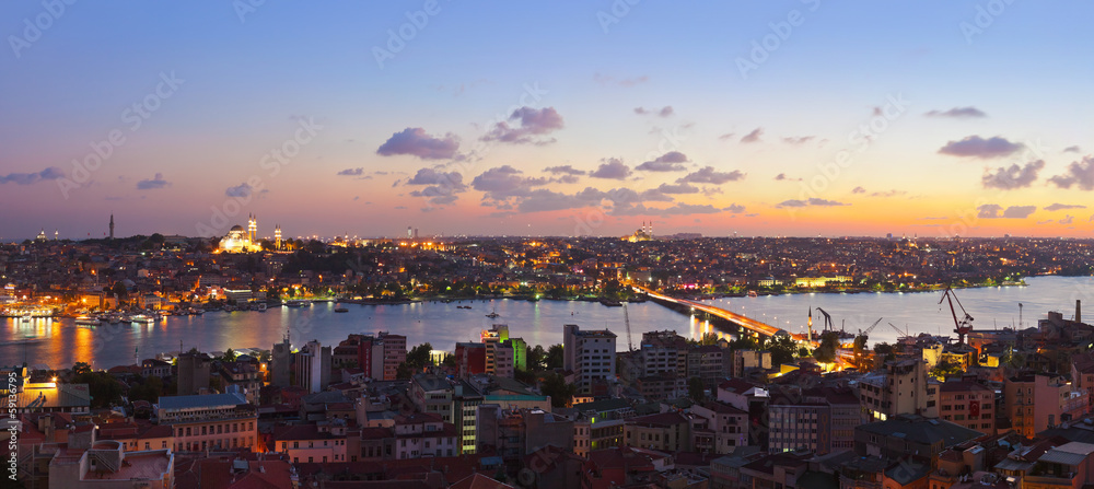 Obraz premium Istanbul sunset panorama