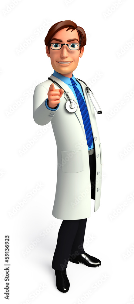 Doctor with pointing Doctor with pointing