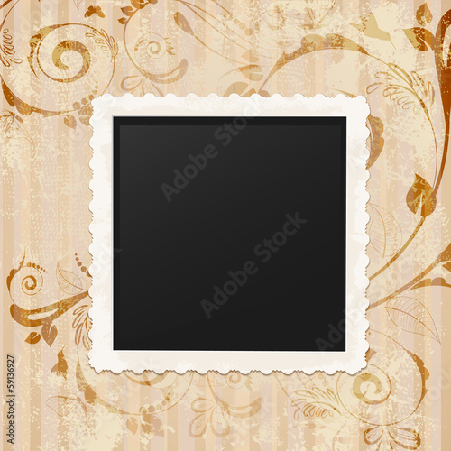 Retro vintage photo frame